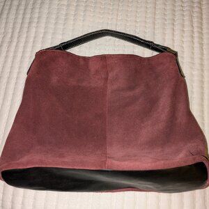 Mundi burgundy suede bag